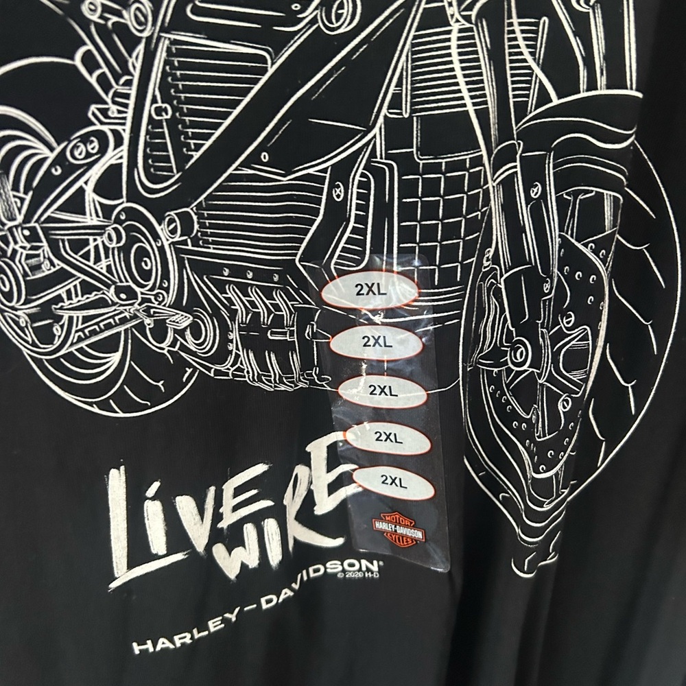 Harley-Davidson Live Wire Black Tee Men’s XXL BRAND NEW WITH TAGS